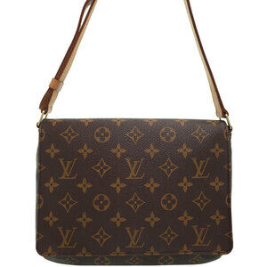Louis Vuitton Monogram Leather Brown Musette Tango Short Shoulder Bag